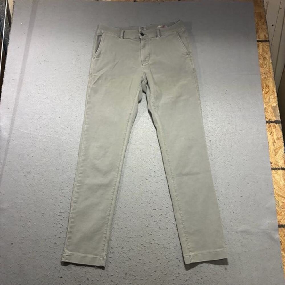 Faherty Stretch Terry Chino Pants Mens 31x32 Slate Gray Slash Pockets
